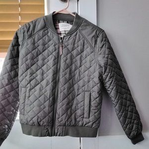 Ashley by 26 International Army Green Quilted  Bomber Jacket.NEW